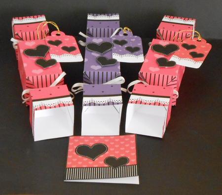 3D Love Hearts Valentine Cracker Gift Favour Boxes by Joan Prince