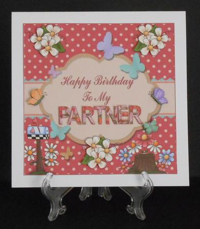 Happy Birthday to My Partner Topper by Joan Prince