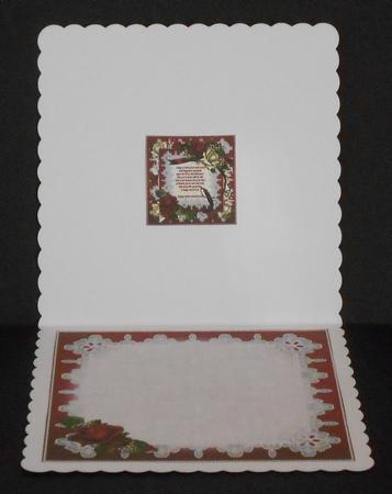 8x8 Ruby Wedding Roses Insert Plate by Joan Prince