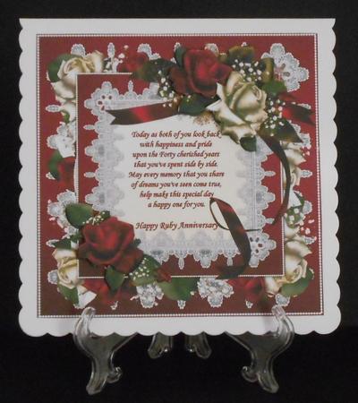 8x8 Ruby Wedding Roses by Joan Prince