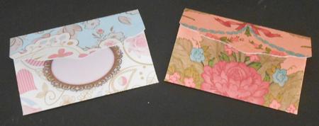 PS124 Two Feminine Floral Gift Card Money Wallets by Joan Prince