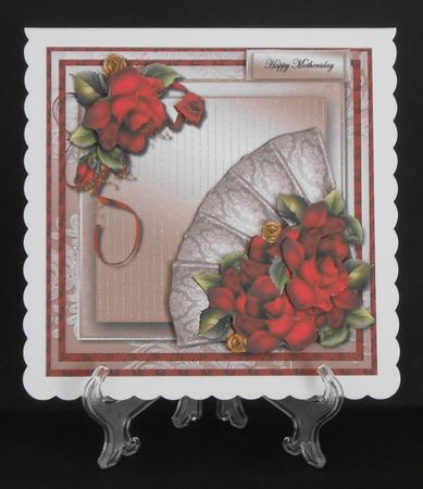 Fan & Red Drama Roses Mini Kit by Joan Prince