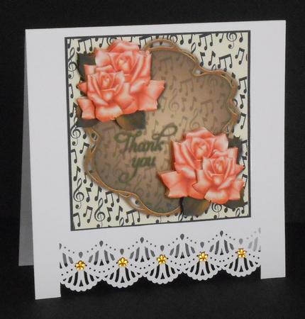 Antique Roses Thank You by Joan Prince