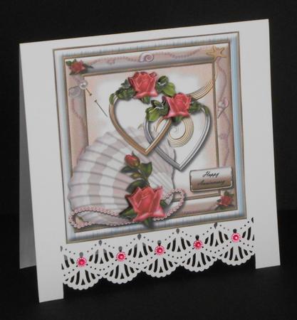 Sea Shell & Roses Card Topper 1 by Joan Prince
