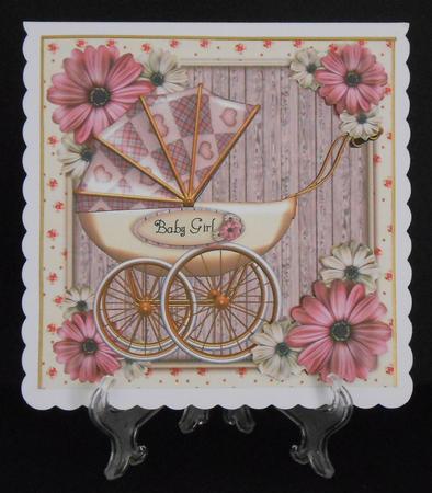 Beautiful Pale Pink Pram 8x8 by Joan Prince