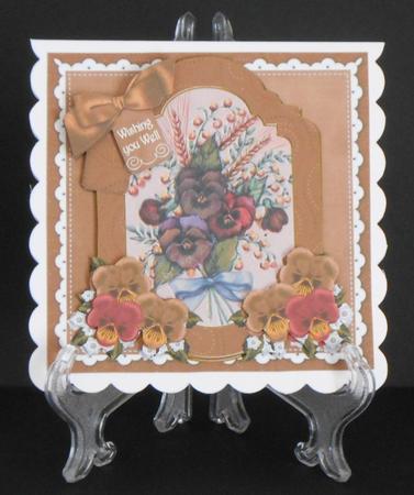 Pansies Wish You Well 6in Floral Step by Step by Joan Prince