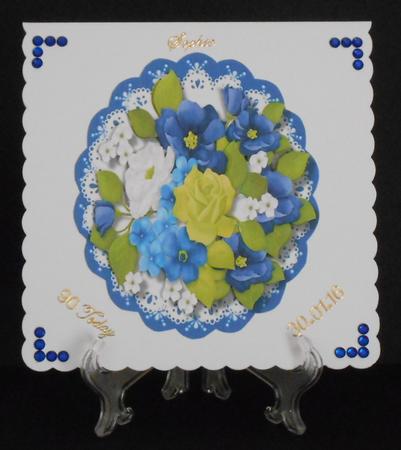 Beautiful Roses and Flowers on Ascalloped Frame  by Joan Prince