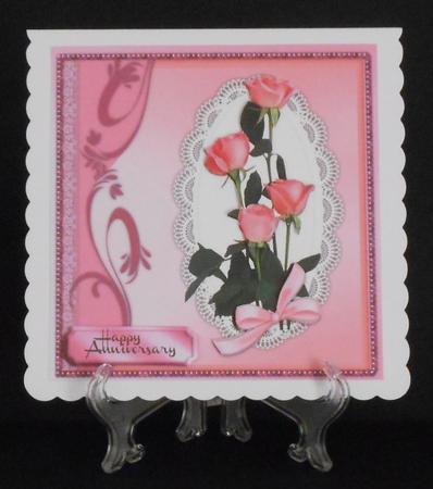 Beautiful Roses in a Swirl Frame  by Joan Prince