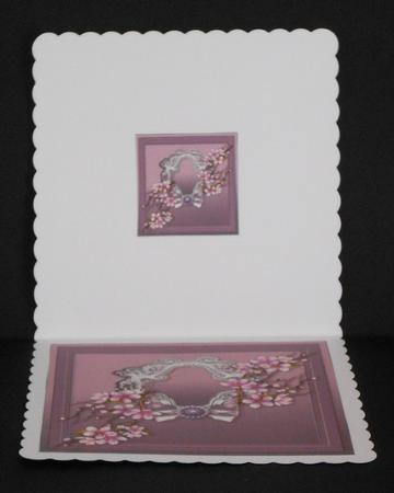 Lilac Blossom on a Fancy Panel 8inx8in Insert Plate by Joan Prince