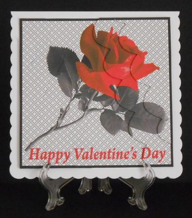 Valentines Red Rose 8x8 Card Kit by Joan Prince