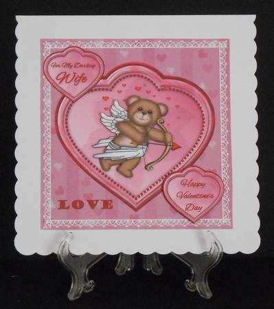 Valentine's Card with Cupid Bear for Wife, Girlfriend,fiance by Joan Prince