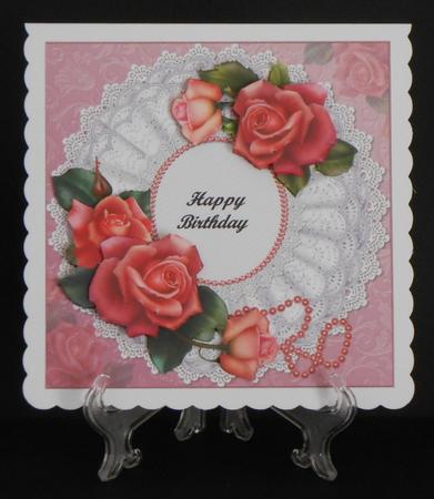8x8 Roses Pearls and Lace Mini Kit by Joan Prince