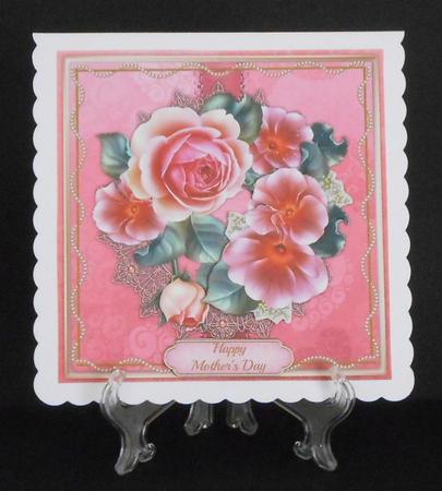 Beautiful Roses in a Twisted Pearl Frame  by Joan Prince