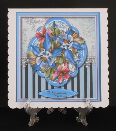 Beautiful Floret Flowers on a Quadrefoil Frame  by Joan Prince