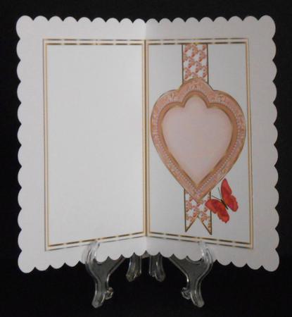 Heart Frame Sketch - Silken Butterflies Insert by Joan Prince