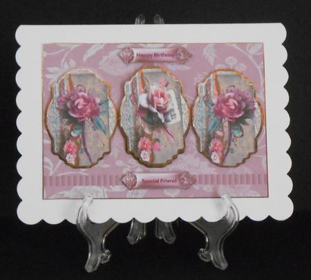 Vintage Flowers Panel Card by Joan Prince