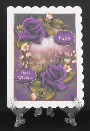 Purple Velvet Roses A5 by Joan Prince