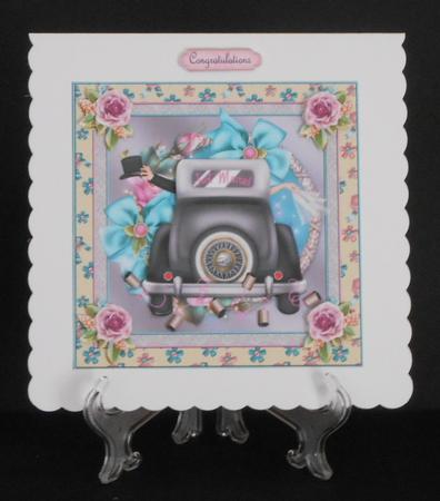 Wedding Just Married Decoupage Topper by Joan Prince