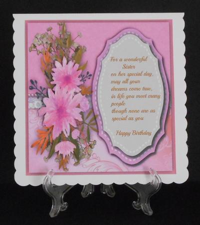 Birthday Wishes Sister with Verse  by Joan Prince