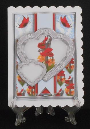 Heart Frame Sketch - Water Pump and Poppies by Joan Prince