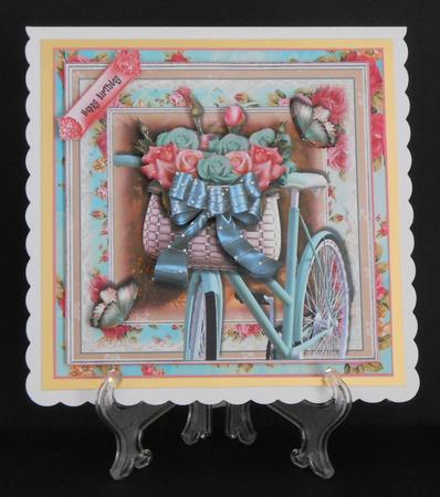 The Shabby Chic Bicycle Card Front Kit by Joan Prince