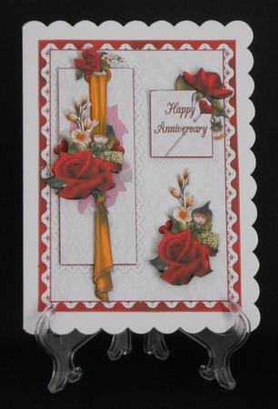 Happy Anniversary Red Velvet Roses 1 by Joan Prince
