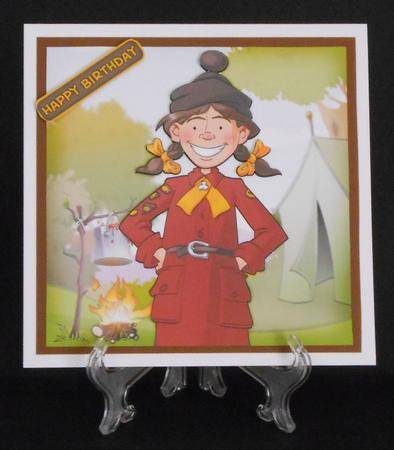 Brownie Dudess 8x8 Quick Card by Joan Prince