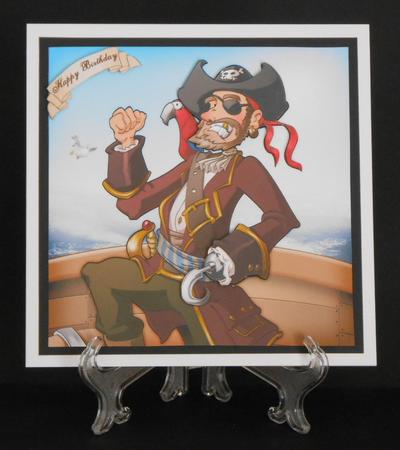 Pirate Dude 8x8 Quick Card by Joan Prince