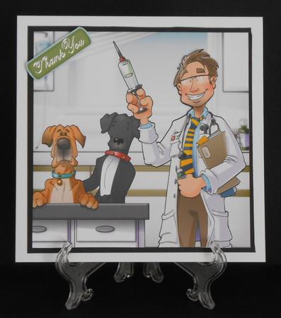 Vet Dude Great Dane 8x8 Quick Card by Joan Prince