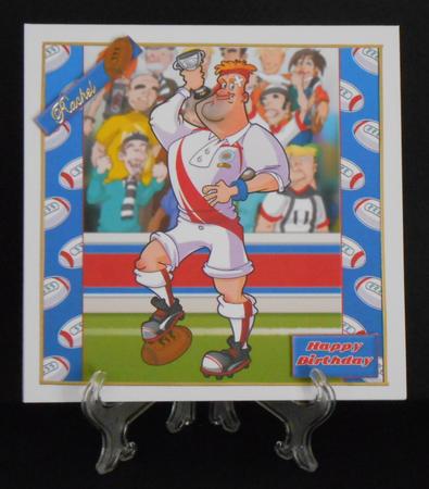 Rugby Dude England 8x8 Quick Card by Joan Prince