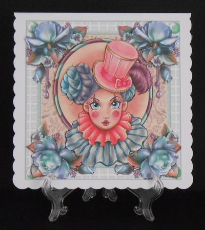 Shabby Chic Clown 8x8 Mini Kit by Joan Prince