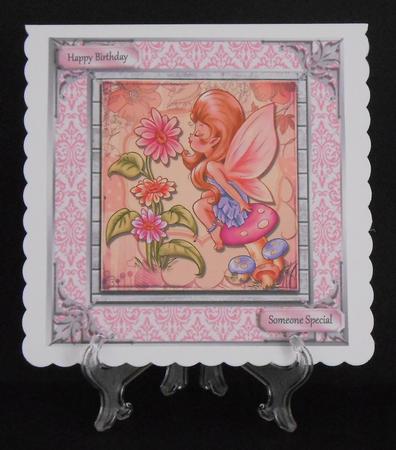 Cute Fairy with Flowers 8x8 by Joan Prince