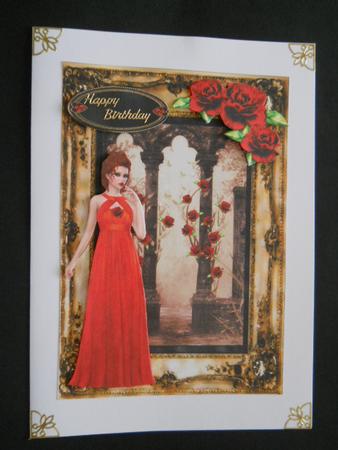 Scarlet - A4 Card Front by Joan Prince