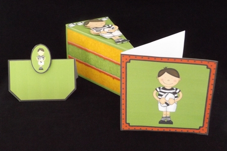 Rugby Boy - Cake Slice Treat Box Gift Set Mini Kit by Lady Rosemary Warboys