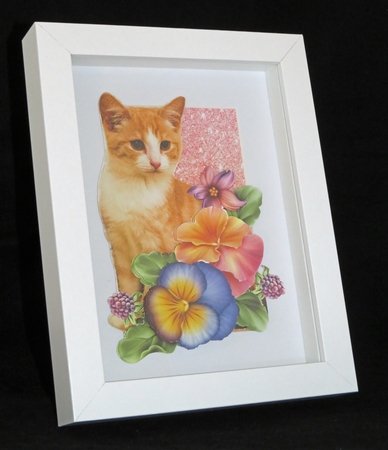 Cat amongst the flowers by Lady Rosemary Warboys