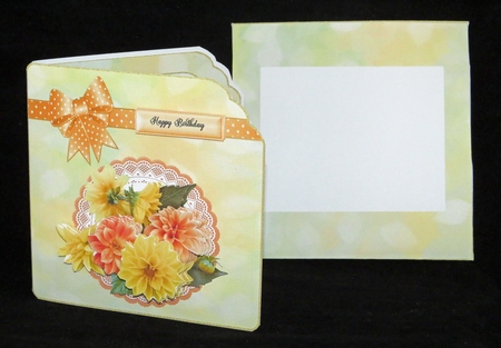 Dahlia scalloped corner card kit by Lady Rosemary Warboys