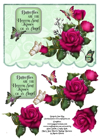 Croocked Scallops Card Front and Tags Template - Cu4cu by Lady Rosemary Warboys