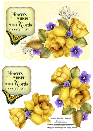 Croocked Scallops Card Front and Tags Template - Cu4cu by Lady Rosemary Warboys