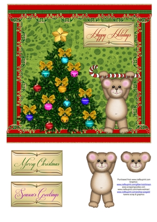 Beautiful Script Merry Christmas Word Art Graphics pkg 1 by Lady Rosemary Warboys