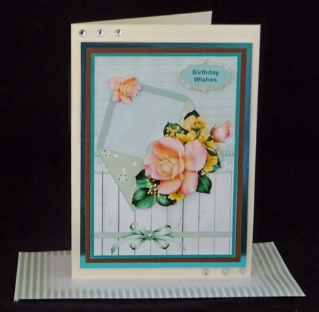 Envelope of flowers green by Lady Rosemary Warboys