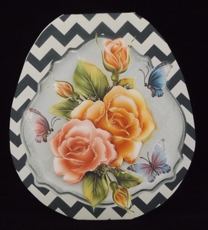 Pink and Peach Roses by Lady Rosemary Warboys