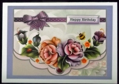 Enchanted flowers envelope card by Lady Rosemary Warboys