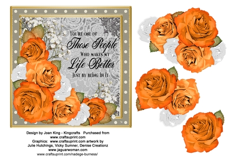 Autumn 3 Rose Vignette 9 by Lady Rosemary Warboys