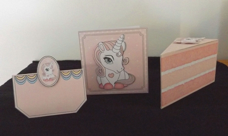 3D Cute Unicorn - Cake Slice Treat Box Gift Set Mini Kit by Lady Rosemary Warboys