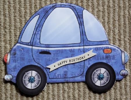 Funky Car Shaped Card by Lady Rosemary Warboys