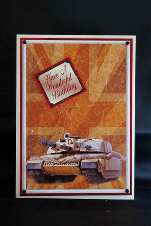 Challenger Tank on a Vintage Background by Lady Rosemary Warboys