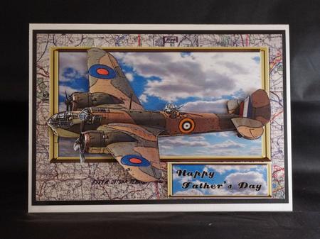 Father's Day Ww2 Bomber Card Front by Lady Rosemary Warboys