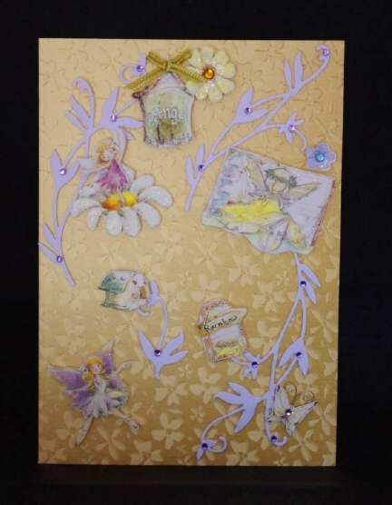 Metallic Flowers Matching Backing Paper by Lady Rosemary Warboys