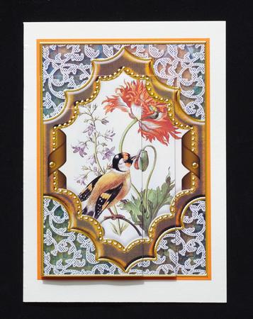 Nectar Bird Ornate Diamond 7x5inch One Corner Stacker by Lady Rosemary Warboys