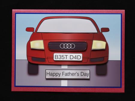 Best Dad Audi Car for Fathers Day or Birthday (red) by Lady Rosemary Warboys